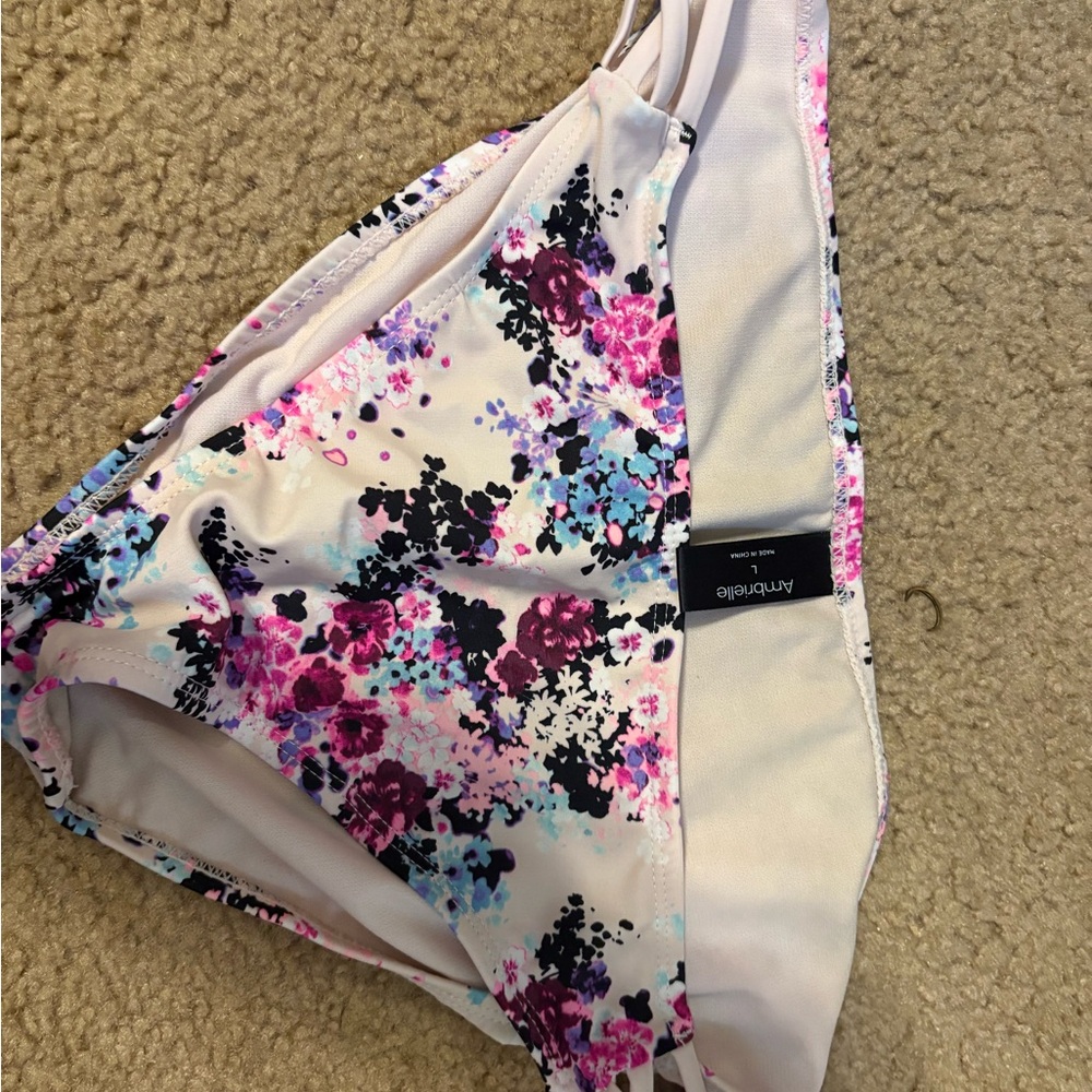 Anthropologie Floral Print Bikini Bottom